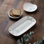 Classic Shamrock 10.6-Inch Serving Tray, Irish Soda Bread Recipe Platter, Handcrafted Parian China, White in, alternate view