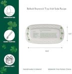 Classic Shamrock 10.6-Inch Serving Tray, Irish Soda Bread Recipe Platter, Handcrafted Parian China, White in, alternate view