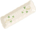 Classic Shamrock Mint Tray, Hand-Painted Serving Dish in Ivory