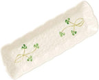 Classic Shamrock Mint Tray, Hand-Painted Serving Dish in Ivory