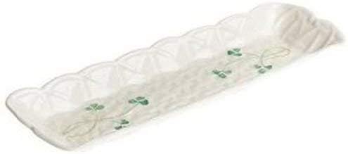 Classic Shamrock Mint Tray, Hand-Painted Serving Dish in Ivory, alternate view 3