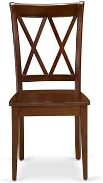 CLC-ESP-W Clarksville Dining Room Chairs - Double Cross Back Wood Seat Chairs, Set of 2, Espresso, alternate view 4