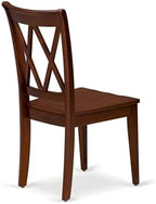 CLC-ESP-W Clarksville Dining Room Chairs - Double Cross Back Wood Seat Chairs, Set of 2, Espresso, alternate view 7