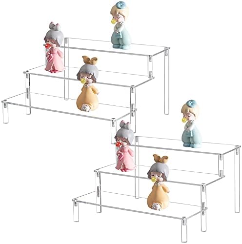 Clear 3 Tier Acrylic Cupcake Display Stand, Collection Organizer Shelf, Desserts Holder, Acrylic Display Riser