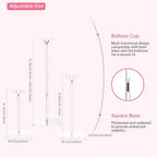 Clear Acrylic Balloon Stands for Table, Adjustable 15.75 Inch 23.6 Inch 31.5 Inch Reusable Balloon Stick Base, alternate view