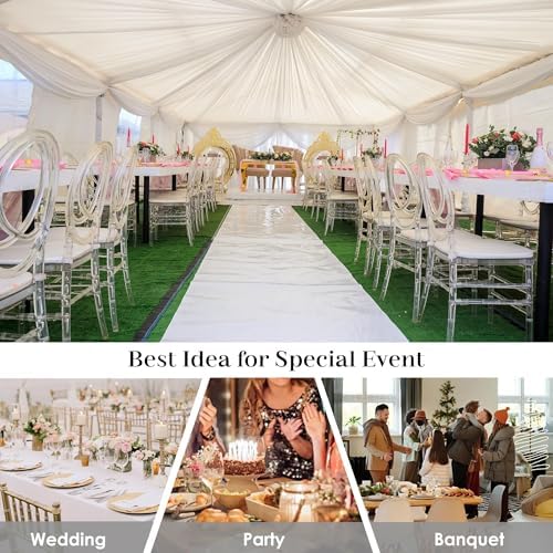 Clear Acrylic Chiavari Chairs, Modern Dining Chairs Set of 12, Accent Event Ghost Chairs for Wedding Party Event, alternate
