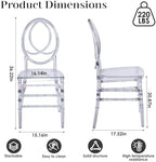Clear Acrylic Chiavari Chairs, Modern Dining Chairs Set of 16, Accent Event Ghost Chairs for Wedding Party Event, alternate