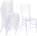 Clear Acrylic Chiavari Chairs, Modern Dining Chairs Set of 20, Accent Event Ghost Chairs for Wedding Party Event
