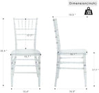 Clear Acrylic Chiavari Chairs, Modern Dining Chairs Set of 24, Accent Event Ghost Chairs for Wedding Party Event, alternate