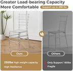 Clear Acrylic Chiavari Chairs, Modern Dining Chairs Set of 24, Accent Event Ghost Chairs for Wedding Party Event, alternate