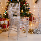 Clear Acrylic Chiavari Chairs, Modern Dining Chairs Set of 40, Accent Event Ghost Chairs for Wedding Party Event, alternate