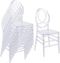 Clear Acrylic Chiavari Chairs, Modern Dining Chairs Set of 48, Accent Event Ghost Chairs for Wedding Party Event