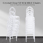 Clear Acrylic Chiavari Chairs, Modern Dining Chairs Set of 8, Accent Event Ghost Chairs for Wedding Party Event, alternate