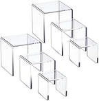 Clear Acrylic Display Risers 2 Sets in 3"x4"x5" in Transparent