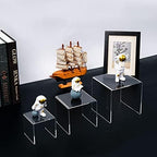 Clear Acrylic Display Risers 2 Sets in 3"x4"x5" in Transparent, alternate view 2