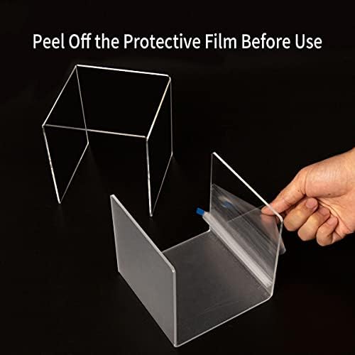 Clear Acrylic Display Risers 2 Sets in 3"x4"x5" in Transparent, alternate view 4