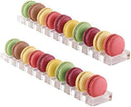 Clear Acrylic Macaron/Cookies Display Tray, 2 Packs (Capacity:10) in Clear