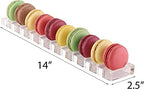 Clear Acrylic Macaron/Cookies Display Tray, 2 Packs (Capacity:10) in Clear, alternate view 2