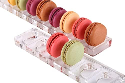 Clear Acrylic Macaron/Cookies Display Tray, 2 Packs (Capacity:6) in Clear, alternate view 3