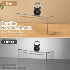 Clear Acrylic Risers Display Stands Multi-Size in L: 6.3"/5.5"/4.7"/4" in Clear, alternate view 4