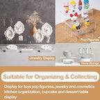 Clear Acrylic Risers Display Stands Multi-Size in L: 6.3"/5.5"/4.7"/4" in Clear, alternate view 5