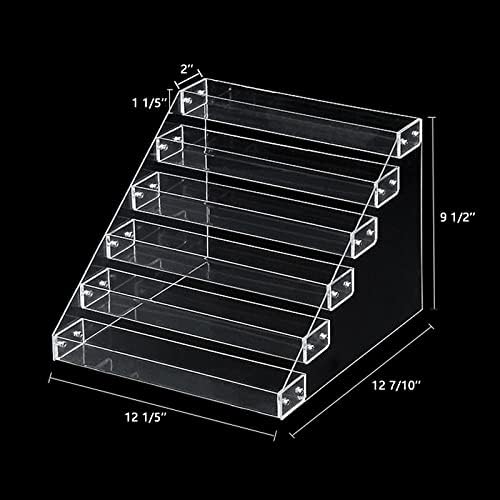 Clear Acrylic Spice Rack for Countertops- 6 Tier in Clear, alternate view 3