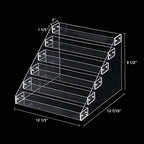 Clear Acrylic Spice Rack for Countertops- 6 Tier in Clear, alternate view 3