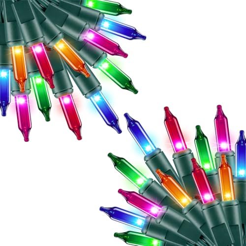 Clear Christmas Lights 2 Pack 20 Feet 100 Counts Multicolor in Multicolor