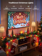 Clear Christmas Lights 2 Pack 20 Feet 100 Counts Multicolor in Multicolor, alternate view 2