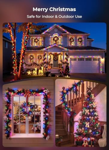 Clear Christmas Lights 2 Pack 20 Feet 100 Counts Multicolor in Multicolor, alternate view 4