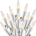 Clear Christmas Lights Set 100 Count 20 Feet Incandescent Bulb in Warm White