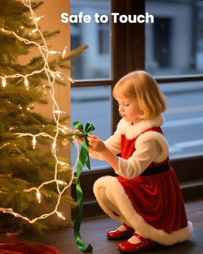 Clear Christmas Lights Set 100 Count 20 Feet Incandescent Bulb in Warm White, alternate view 4