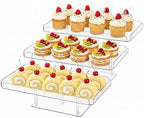 Clear Cupcake Stand, 3 Tiered Acrylic Dessert Table Display Set in Clear