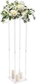 Clear Flower Stand, 40 Inch Tall 10 Inch Dia. Wedding Decoration Table Centerpiece Clear Acrylic Floor Vase