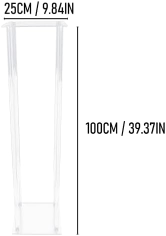 Clear Flower Stand, 40 Inch Tall 10 Inch Dia. Wedding Decoration Table Centerpiece Clear Acrylic Floor Vase, alternate view 3