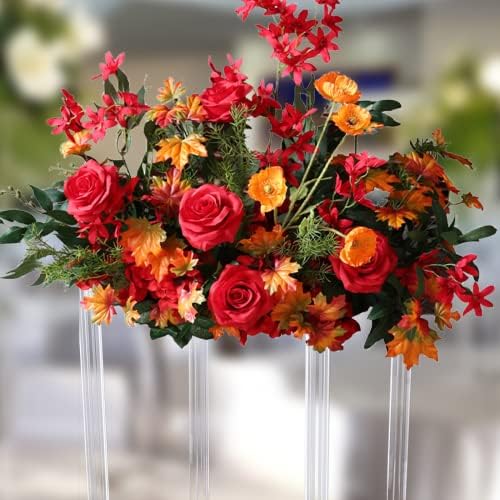 Clear Flower Stand, 40 Inch Tall 10 Inch Dia. Wedding Decoration Table Centerpiece Clear Acrylic Floor Vase, alternate view 6