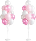 Clear Pink Balloon Column Stand Kit with Base&Pole for Floor&Table Party Decor in 2 Count (Pack of 1) in Jelly