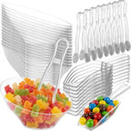 Clear Plastic Candy Bowls 6 oz (32 Pcs Set) - Candy Bar Container Display