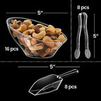 Clear Plastic Candy Bowls 6 oz (32 Pcs Set) - Candy Bar Container Display, alternate view 3