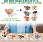 Clear Plastic Candy Bowls 6 oz (32 Pcs Set) - Candy Bar Container Display, alternate view 5