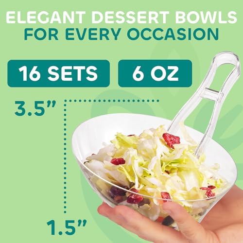 Clear Plastic Candy Bowls 6 oz (32 Pcs Set) - Candy Bar Container Display, alternate view 6