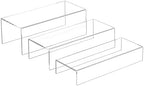 Clear Riser Display Shelf 3pcs, Desktop Rectangular Acrylic Display Shelves Storage Organizer, Acrylic Stands