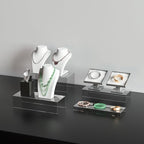 Clear Riser Display Shelf 3pcs, Desktop Rectangular Acrylic Display Shelves Storage Organizer, Acrylic Stands, alternate view