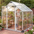 Clear Tarp 8' x 20' PVC 14 Mil Clear Tarps Heavy Duty Waterproof, 400g/m2 Clear Tarps Vinyl with Grommets for, alternate view