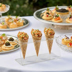 Clear Tek 7.1 x 2.8 x 3.2 Ice Cream Cone Holder, 1 Premium Popcorn Cone Holder - Compatible Cones Are Sold, alternate view 3