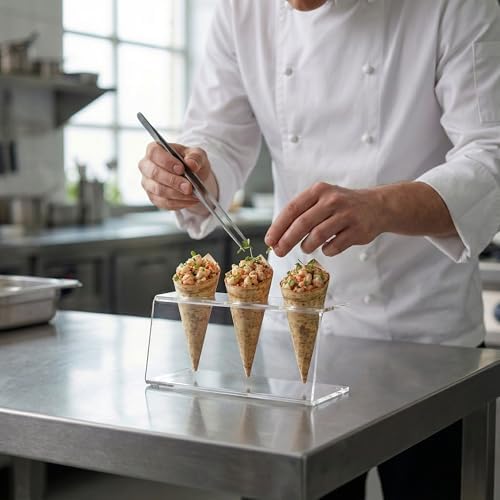 Clear Tek 7.1 x 2.8 x 3.2 Ice Cream Cone Holder, 1 Premium Popcorn Cone Holder - Compatible Cones Are Sold, alternate view 5