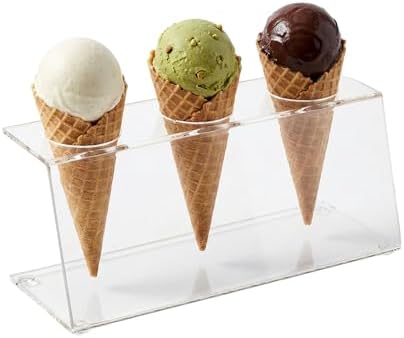 Clear Tek 7.1 x 2.8 x 3.2 Ice Cream Cone Holder, 1 Premium Popcorn Cone Holder - Compatible Cones Are Sold, alternate view 6