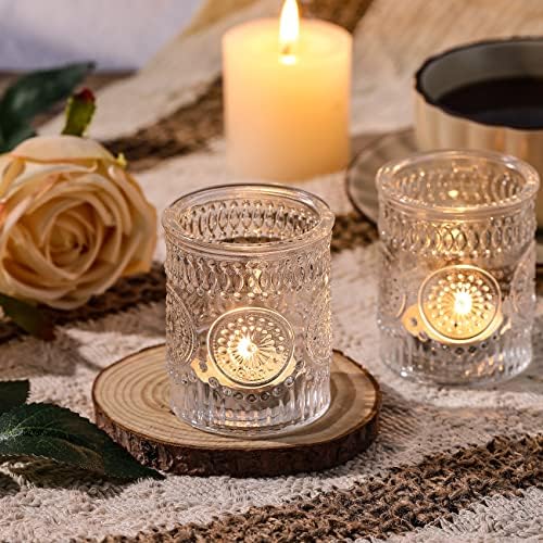 Clear Votive Candle Holders Set of 36- Glass Tea Light Candle Holders Bulk in Clear, alternate view 2