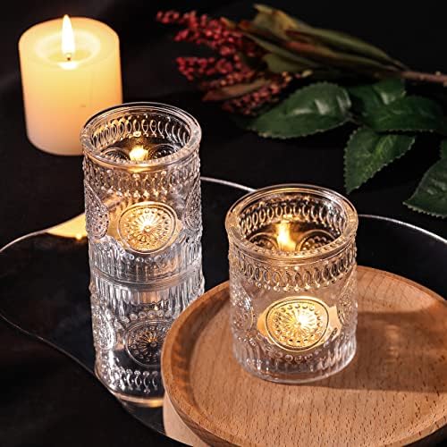 Clear Votive Candle Holders Set of 36- Glass Tea Light Candle Holders Bulk in Clear, alternate view 4