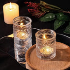 Clear Votive Candle Holders Set of 36- Glass Tea Light Candle Holders Bulk in Clear, alternate view 4